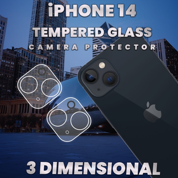 2-Pack Iphone 14  Linsskydd - 9H Härdat Glas- Super 3D