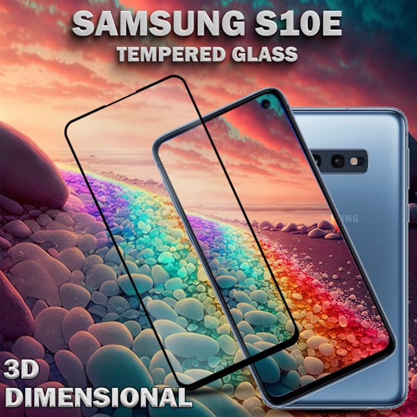 1-Pack SAMSUNG GALAXY S10E Näytönsuoja - Karkaistu Lasi 9H - Super laatu 3D