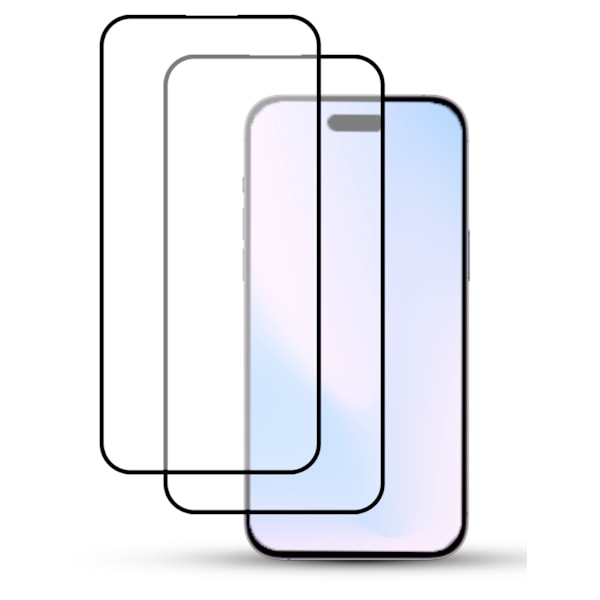 2-Pack IPHONE 15 PRO MAX Skærmbeskyttelse - Hærdet Glas 9H - Super kvalitet 3D