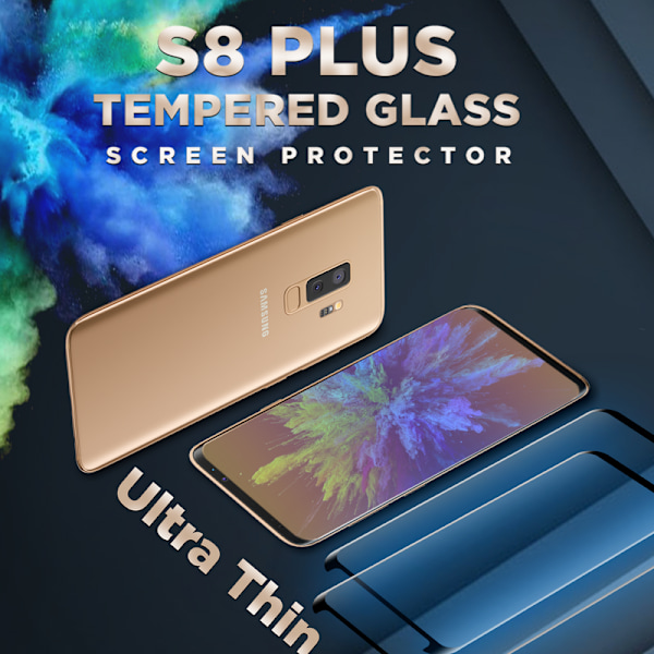 2 Pack Samsung Galaxy S8 Plus - Härdat glas 9H–Super kvalitet 3D