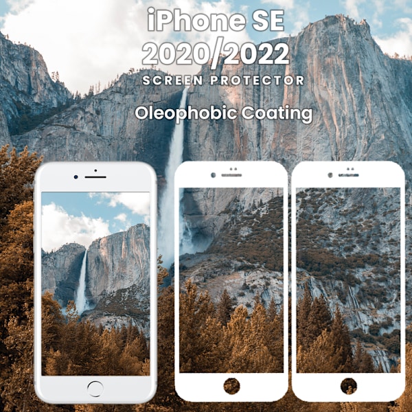 2-Pack iPhone SE 2020 Vit - Härdat Glas 9H - Super Kvalitet 3D