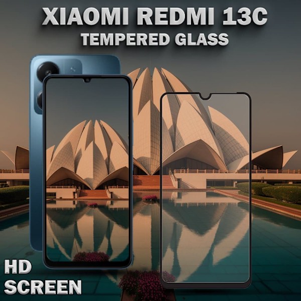 1-Pack XIAOMI REDMI 13C Skærmbeskyttelse - Hærdet Glas 9H - Super kvalitet 3D