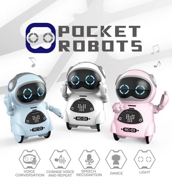 Legetøjsrobot med stemmegenkendelse og dansefunktioner til børn Rosa