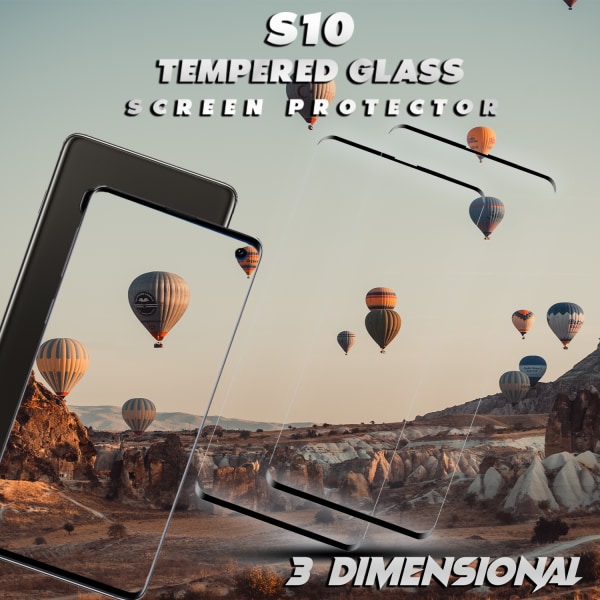 2-Pack Samsung Galaxy S10 - Härdat Glas 9H – 3D Skärmskydd - Super kvalitet