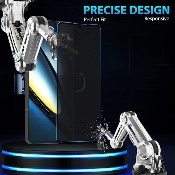2-Pack Xiaomi Poco F6 Privacy Näytönsuoja - Karkaistu Lasi 9H - Super laatu 3D