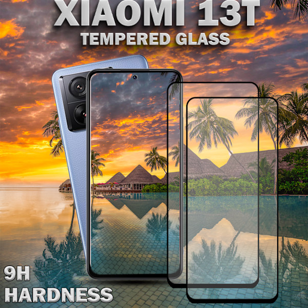 2-pack Xiaomi 13T - Härdat glas 9H - Super kvalitet 3D Skärmskydd