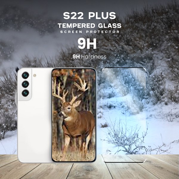 1-Pack SAMSUNG S22 PLUS Näytönsuoja - Karkaistu Lasi 9H - Super laatu 3D