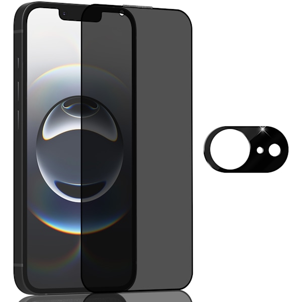 1-Pack Iphone 16E Privacy Skärmskydd & 1-Pack linsskydd - Härdat Glas 9H - Super kvalitet 3D