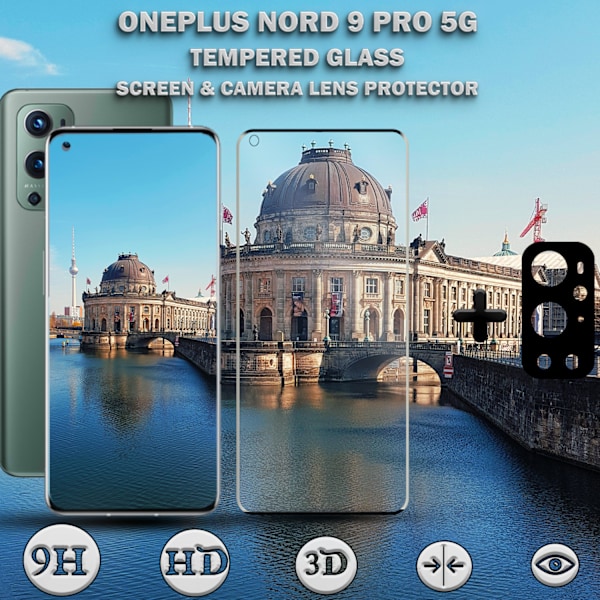 OnePlus 9 Pro 5G & 1-Pack linsskydd - Härdat Glas 9H - Super kvalitet 3D