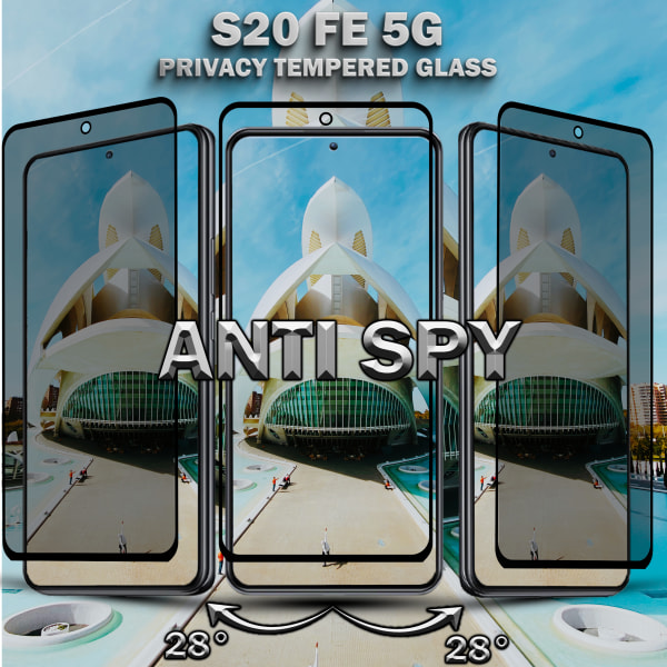1-Pack Privacy Skärmskydd For Samsung S20 FE (5G) - Härdat Glas 9H - Super Kvalitet 3D