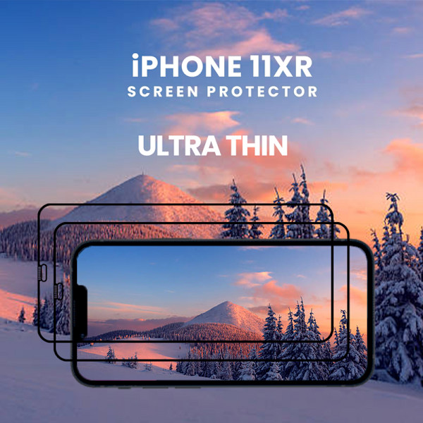 2-Pack iPhone XR - Härdat Glas 9H - Super Kvalitet 3D Skärmskydd