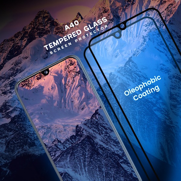 2-Pack SAMSUNG GALAXY A40 Näytönsuoja - Karkaistu Lasi 9H - Super laatu 3D
