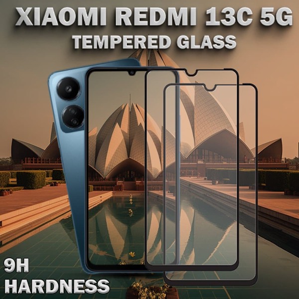 2-Pack XIAOMI REDMI 13C Näytönsuoja - Karkaistu Lasi 9H - Super laatu 3D