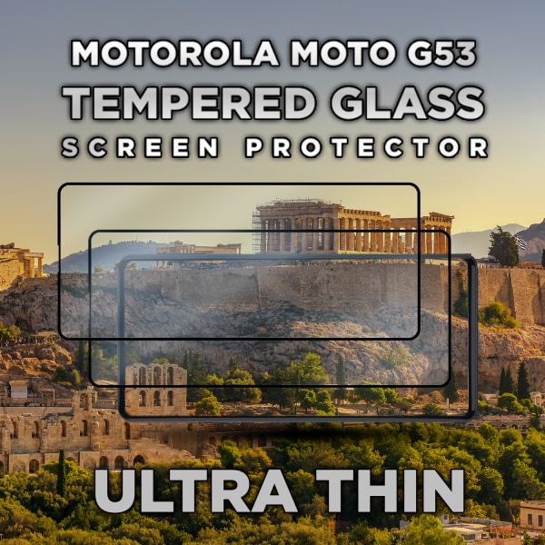 2-Pack Motorola Moto G53 - Härdat Glas 9H - Super kvalitet 3D Skärmskydd