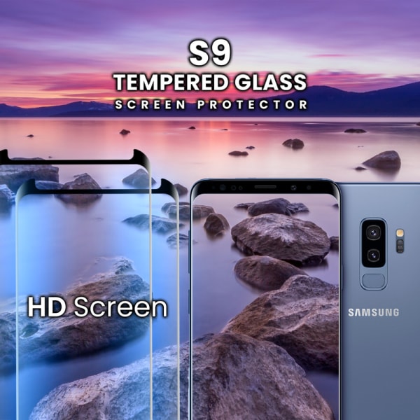 2-Pack Samsung Galaxy S9 - Härdat glas 9H - Super kvalitet 3D