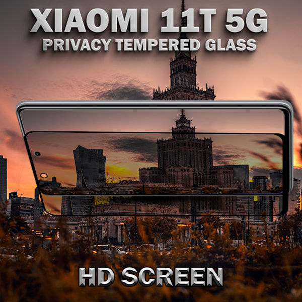1-Pack Privacy Skärmskydd For Xiaomi 11T (5G) - Härdat Glas 9H - Super Kvalitet 3D
