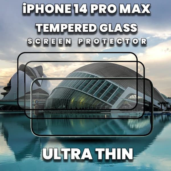 2-Pack IPHONE 14 PRO MAX Skærmbeskyttelse - Hærdet Glas 9H - Super kvalitet 3D