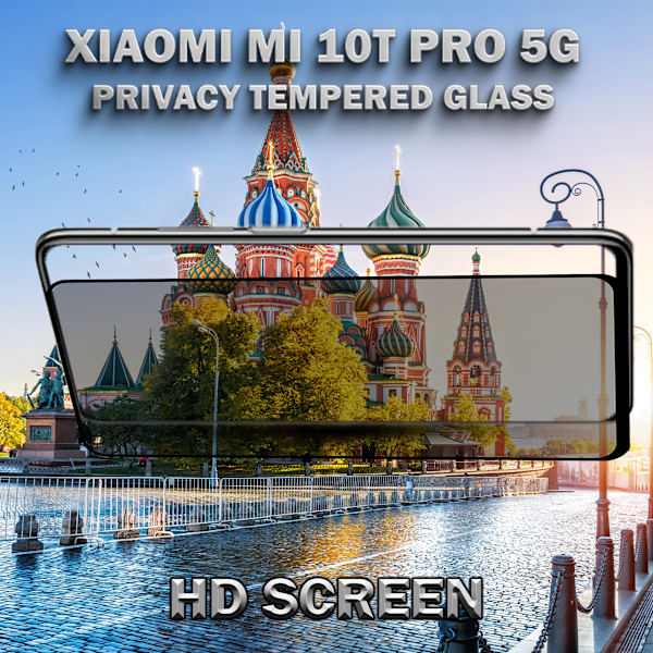 1-Pack Privacy Skärmskydd For Xiaomi Mi 10T Pro (5G) - Härdat Glas 9H - Super Kvalitet 3D