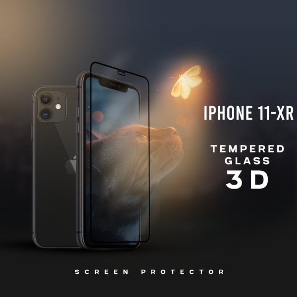 iPhone 11 / XR - 9H Härdat Glass - Top Kvalitet 3D