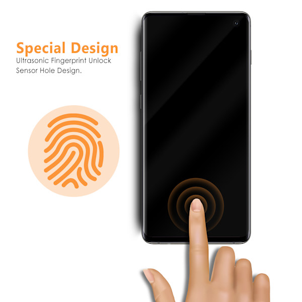 Samsung S10 plus härdat glas 2.5D 9H Top Kvalitet skärmskydd