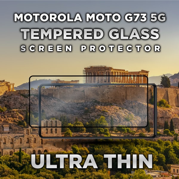Motorola Moto G73 (5G) - Härdat Glas 9H -Super kvalitet 3D Skärmskydd