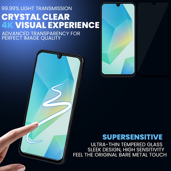 2-Pack Samsung A26 Skærmbeskyttelse - Hærdet Glas 9H - Super kvalitet 3D