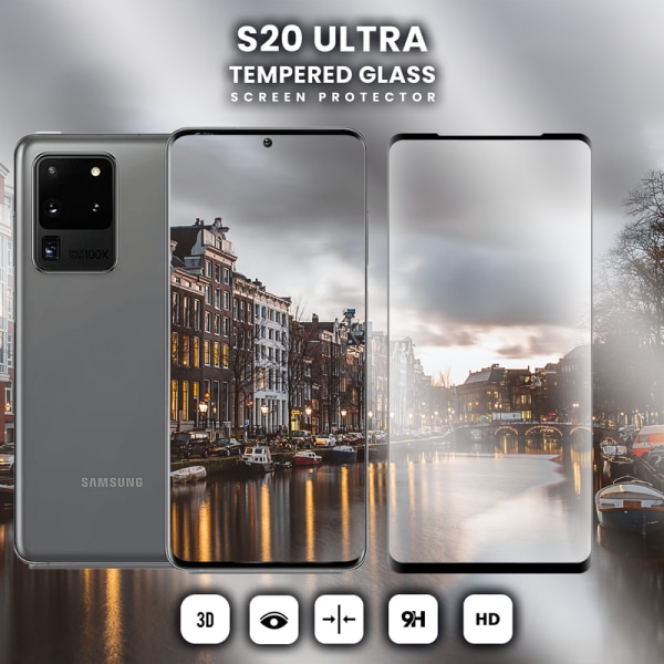 Samsung Galaxy S20 Ultra - Härdat glas 9H - Top kvalitet 3D d361 | Fyndiq