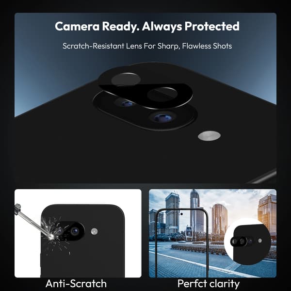 2-Pack Google Pixel 9A Skärmskydd & 2-Pack linsskydd - Härdat Glas | [Automatisk Installation] - Bubbelfritt