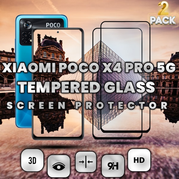 2-Pack XIAOMI POCO X4 PRO Näytönsuoja - Karkaistu Lasi 9H - Super laatu 3D