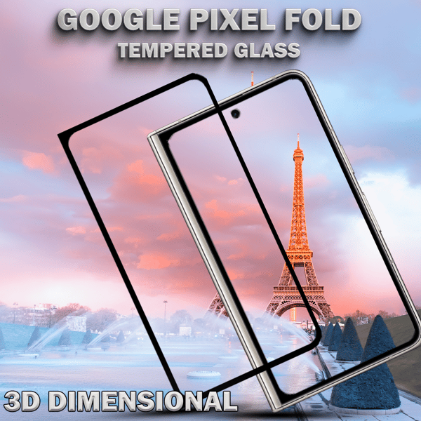 1-Pack GOOGLE PIXEL FOLD Skærmbeskyttelse - Hærdet Glas 9H - Super kvalitet 3D