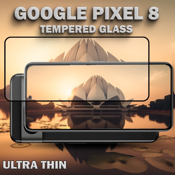 GOOGLE PIXEL 8 Skärmskydd - Härdat Glas 9H - Super kvalitet 3D