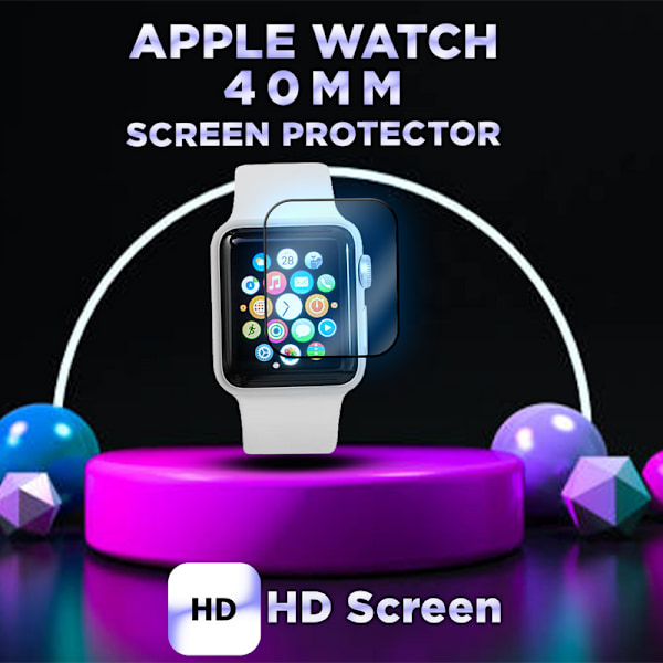 1-Pack APPLE WATCH 40MM Näytönsuoja - Karkaistu Lasi 9H - Super laatu 3D