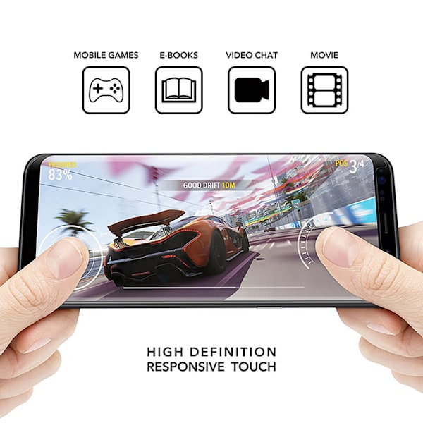 1-Pack SAMSUNG S8 PLUS Näytönsuoja - Karkaistu Lasi 9H - Super laatu 3D