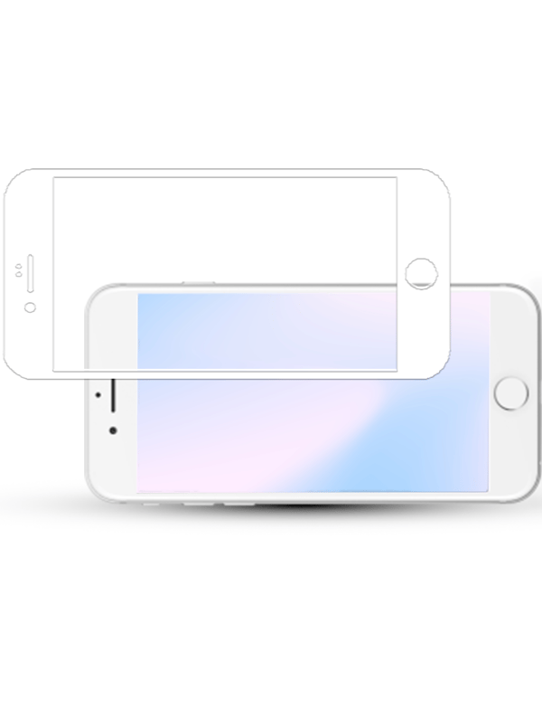 1-Pack IPHONE 8 PLUS WHITE Skærmbeskyttelse - Hærdet Glas 9H - Super kvalitet 3D