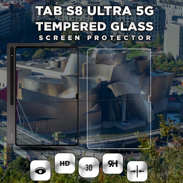 Samsung Galaxy Tab S8 Ultra 5G - Härdat Glas 9H - Super Kvalitet Skärmskydd