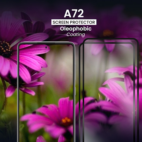 2 Pack Samsung Galaxy A72 - Härdat glas 9H - Super kvalitet 3D