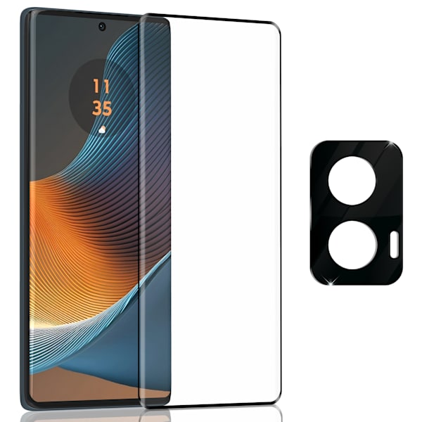 1-Pack Motorola Edge 50 Fusion Skärmskydd & 1-Pack linsskydd - Härdat Glas 9H - Super kvalitet 3D