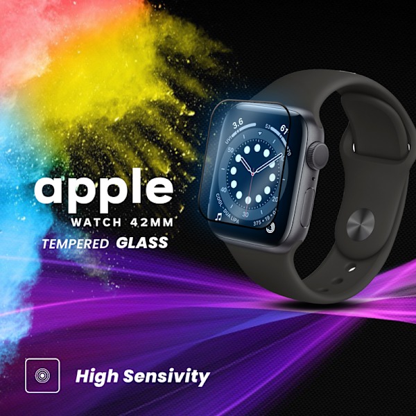 1-Pack APPLE WATCH 42MM Skærmbeskyttelse - Hærdet Glas 9H - Super kvalitet 3D
