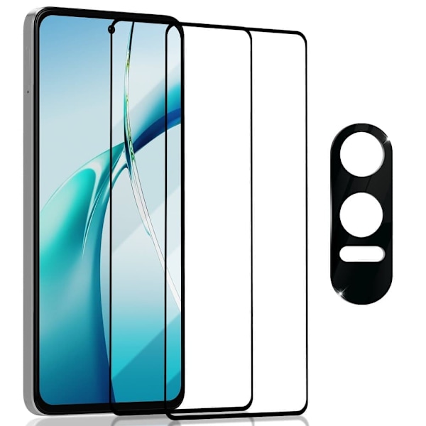 2-Pack OnePlus Nord CE4 Lite 5G Skärmskydd & 1-Pack linsskydd - Härdat Glas 9H - Super kvalitet 3D