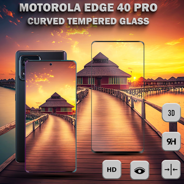 1-Pack MOTOROLA EDGE 40 PRO Näytönsuoja - Karkaistu Lasi 9H - Super laatu 3D