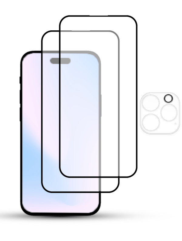 2-Pack IPHONE 14 PRO Skærmbeskyttelse - Hærdet Glas 9H - Super kvalitet 3D