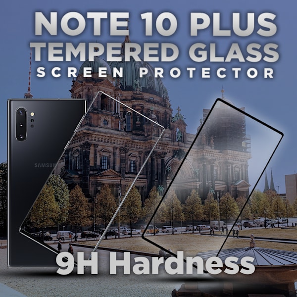 1-Pack SAMSUNG GALAXY NOTE 10 PLUS Näytönsuoja - Karkaistu Lasi 9H - Super laatu 3D