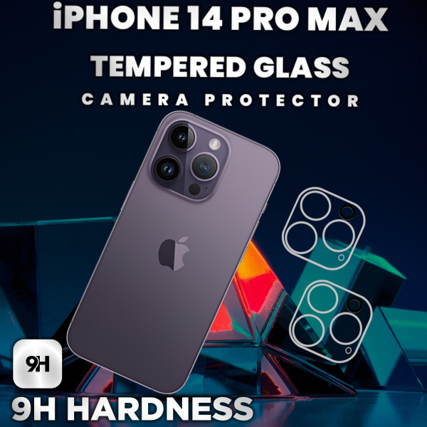 2-Pack Iphone 14 Pro Max Linsskydd - 9H Härdat glas- Super 3D Linsskydd