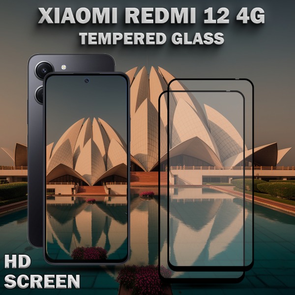 2-Pack XIAOMI REDMI 12 4G Skärmskydd - Härdat Glas 9H - Super kvalitet 3D