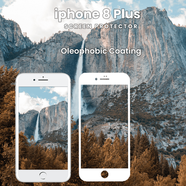 1-Pack IPHONE 8 PLUS Skærmbeskyttelse - Hærdet Glas 9H - Super kvalitet 3D