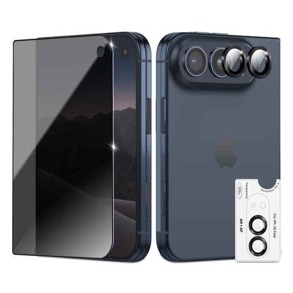 1-Pack iPhone Duo Privacy Skärmskydd & 1-Pack linsskydd - Härdat Glas 9H - Super kvalitet 3D