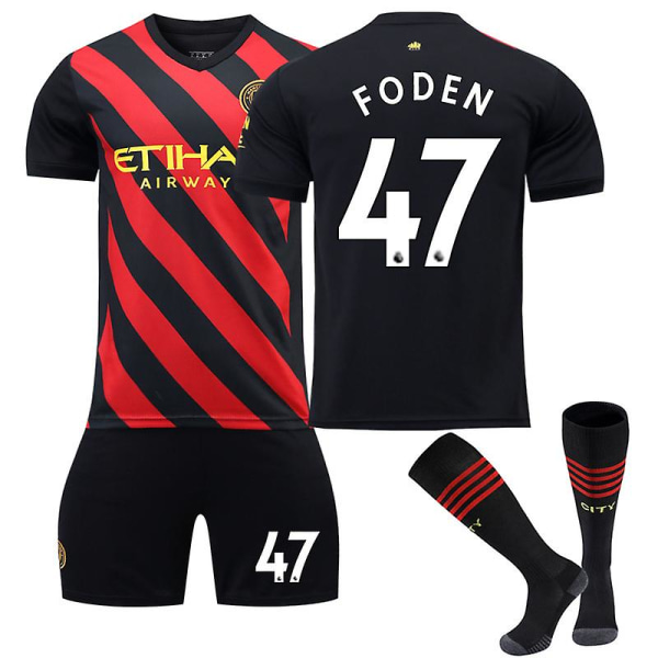 -23 Manchester City Away Kit nro 47 Phil Foden -jalkapalloasu 22