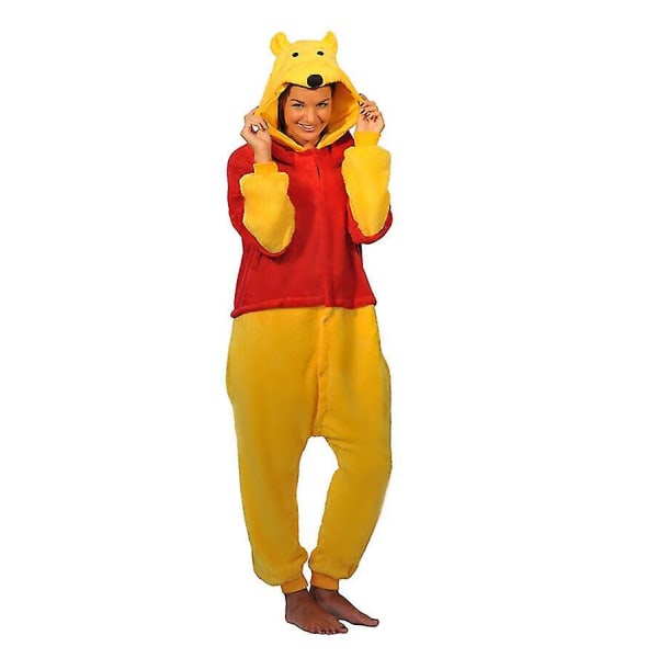 Nalle Puh Unisex Onesie | Character Hoodie Pyjamas | Fancy Dress Kostym | Bekvämt & roligt | Kläder med Disney-tema Winnie the poor 123x61x72cm