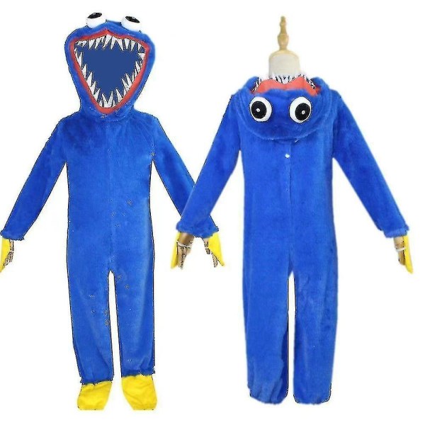 Poppy Playtime Huggy Wuggy Cosplay kostym Barn Halloween kostym S