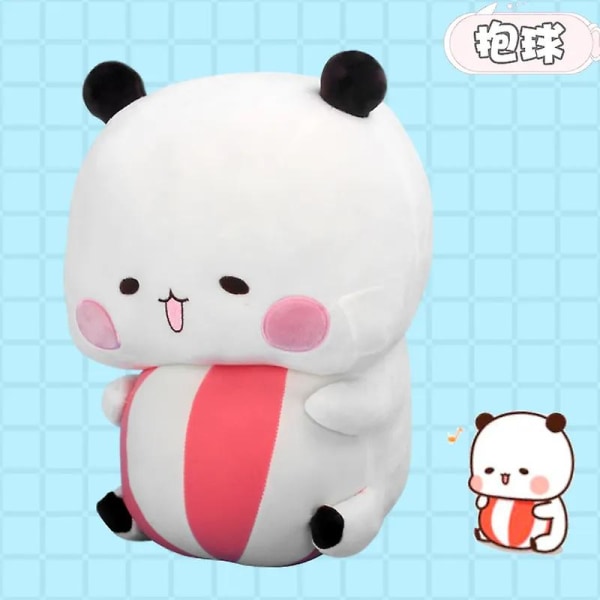 Bubu Og Dudu Panda Plys sød tegnefilm Pandabjørnedukke Kawaii Fyldt blød pude Legeværelsesindretning Børnefødselsdagsgaver E